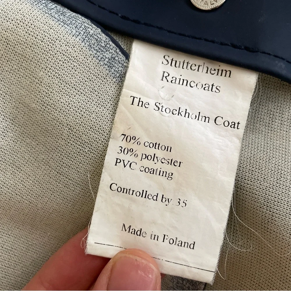 Stutterheim Stockholm Men's Navy raincoat - Picture 11 of 11